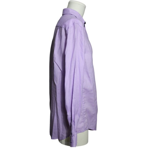 TASSO ELBA Long Sleeve Men's Dress Shirt - Purple - Picture 4 of 5